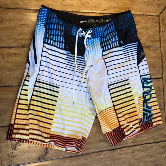 Check the video! Mick Fanning Rip Curl Mirage EC3 Boardshorts one pr sz34 sz30 - Picture 12 of 15